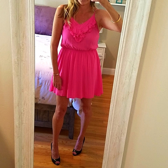 Lush Spaghetti Strap Mini Sundress in Pink - Picture 2 of 9